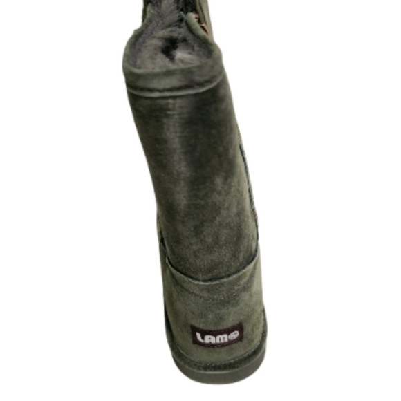 LAMO NIB Water And Stain Resistant Suede Boots Juniper Forest Green Size 11M - Picture 4 of 13